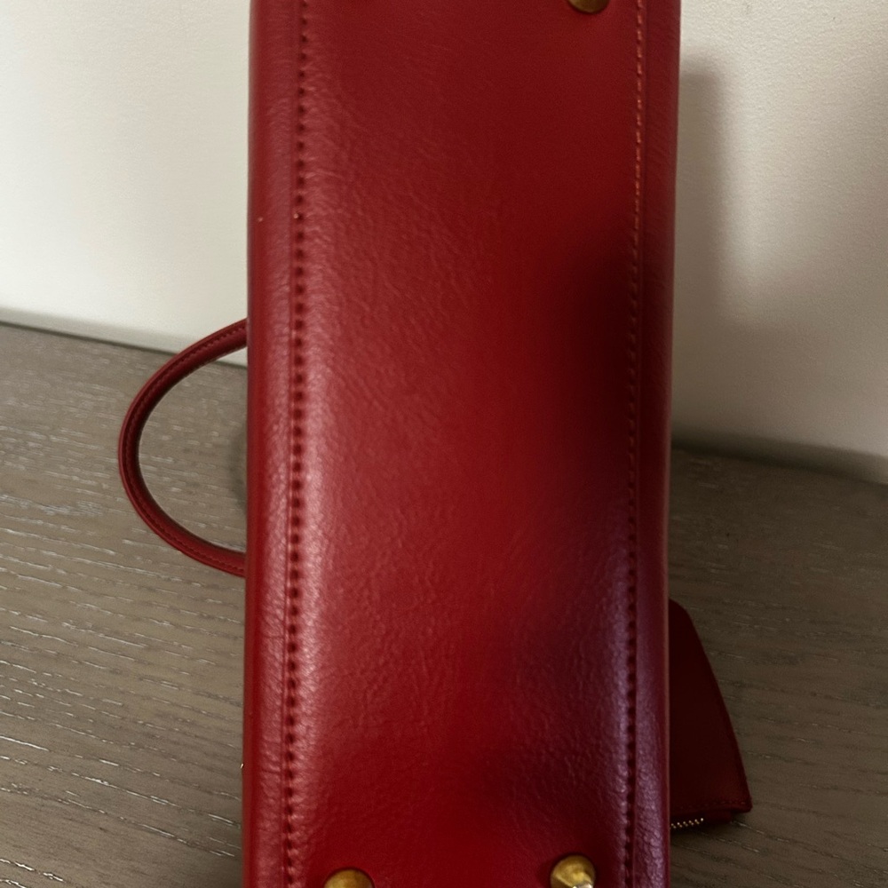 Pixie Mood AURORA Removable Wristlet, Vegan Leather Satchel, Wine color, EUC - Picture 6 of 12